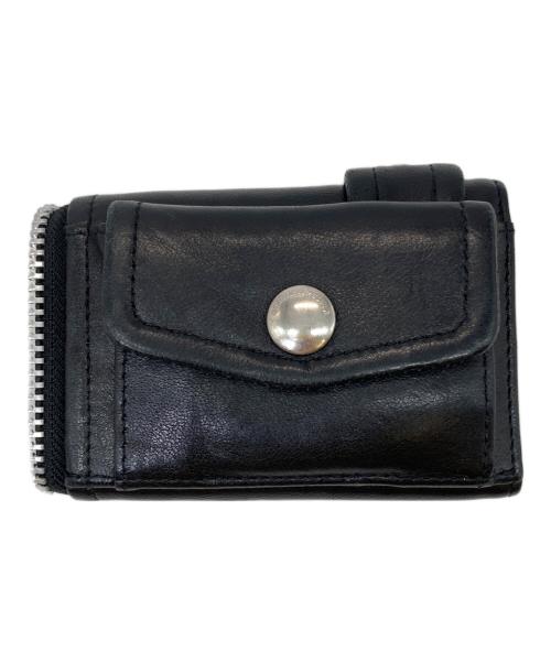 beautiful people（ビューティフルピープル）beautiful people (ビューティフルピープル) RIDERS PETIT WALLET ブラックの古着・服飾アイテム
