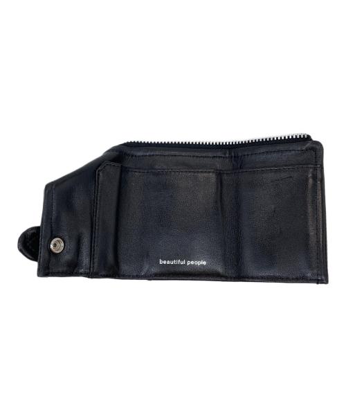 beautiful people（ビューティフルピープル）beautiful people (ビューティフルピープル) RIDERS PETIT WALLET ブラックの古着・服飾アイテム