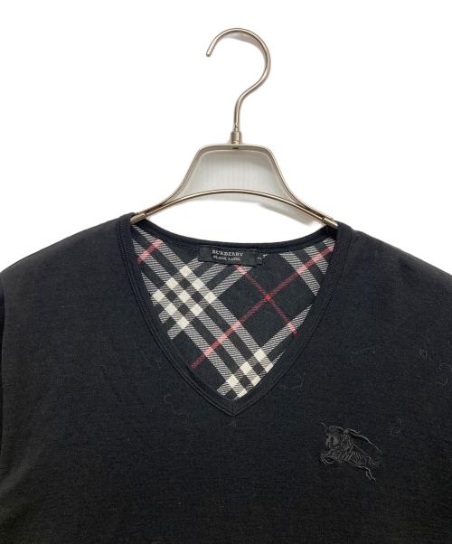 BURBERRY BLACK LABEL（バーバリーブラックレーベル）BURBERRY BLACK LABEL (バーバリーブラックレーベル) Vネックニット ブラック サイズ:2の古着・服飾アイテム