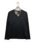 BURBERRY BLACK LABEL（バーバリーブラックレーベル）の古着「Vネックニット」｜ブラック