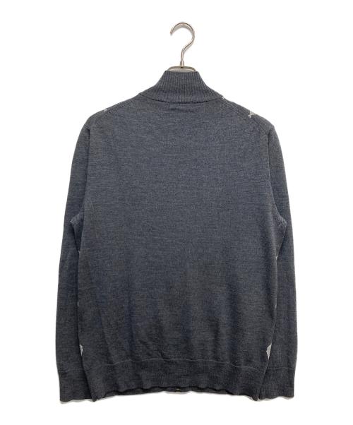 BURBERRY BLACK LABEL（バーバリーブラックレーベル）BURBERRY BLACK LABEL (バーバリーブラックレーベル) ジップアップカーディガン グレー サイズ:3の古着・服飾アイテム