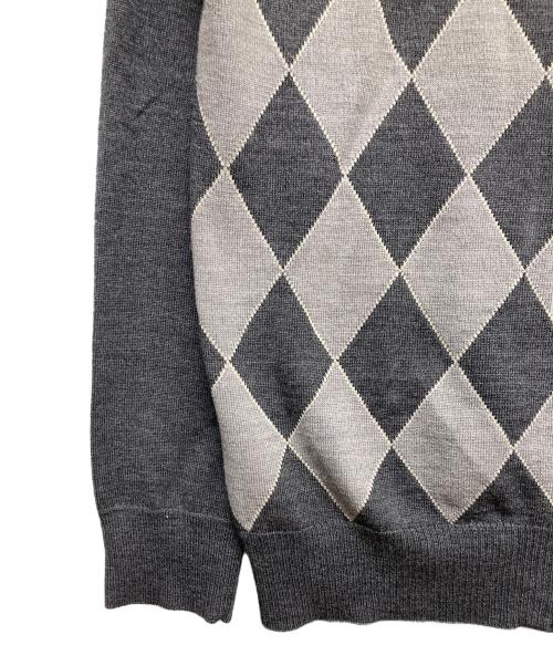 BURBERRY BLACK LABEL（バーバリーブラックレーベル）BURBERRY BLACK LABEL (バーバリーブラックレーベル) ジップアップカーディガン グレー サイズ:3の古着・服飾アイテム