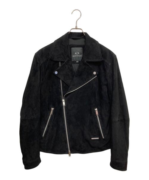 ARMANI EXCHANGE（アルマーニ エクスチェンジ）ARMANI EXCHANGE (アルマーニ エクスチェンジ) ライダースジャケット ブラック サイズ:XSの古着・服飾アイテム
