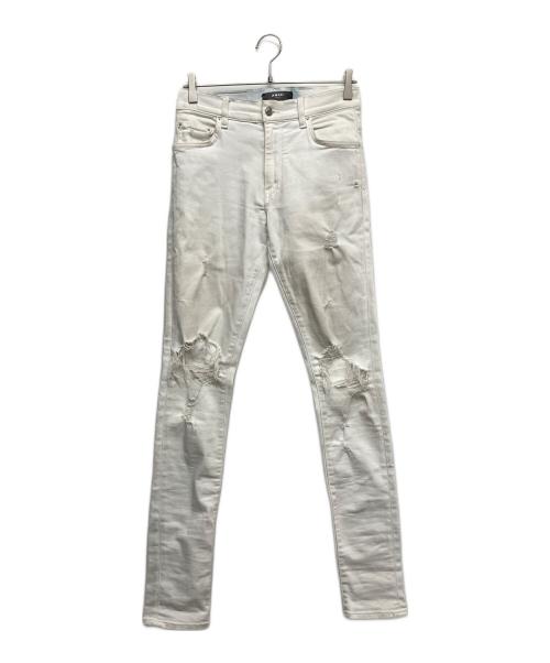 AMIRI（アミリ）AMIRI (アミリ) ダメージスキニーパンツ ホワイト サイズ:29の古着・服飾アイテム