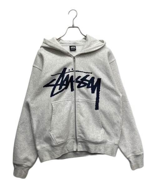 stussy（ステューシー）stussy (ステューシー) STOCK ZIP HOODIE アイボリー サイズ:Mの古着・服飾アイテム