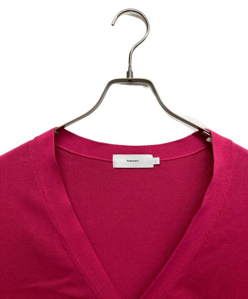 Graphpaper（グラフペーパー）Graphpaper (グラフペーパー) Suvin Cardigan ピンク サイズ:1の古着・服飾アイテム