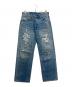 LEVI'S PReMIUM（リーバイス プレミアム）の古着「501-限定ダメージ・クラッシュ加工デニムパンツ」｜インディゴ