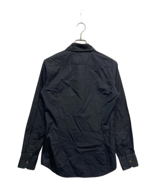 Vivienne Westwood（ヴィヴィアンウエストウッド）Vivienne Westwood (ヴィヴィアンウエストウッド) オーブ刺繍ボタンダウンシャツ ブラック サイズ:44の古着・服飾アイテム