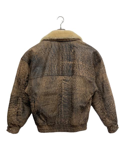 eugere（ユージーン）eugere (ユージーン) レザーブルゾン ブラウン サイズ:-の古着・服飾アイテム