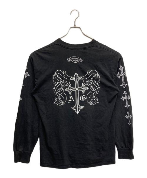 A&G（エーアンドジー）A&G (エーアンドジー) クロスロングスリーブTシャツ ブラック サイズ:Lの古着・服飾アイテム