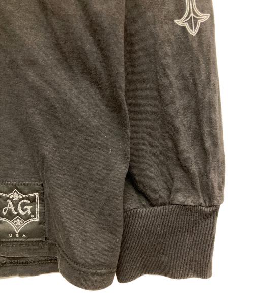 A&G（エーアンドジー）A&G (エーアンドジー) クロスロングスリーブTシャツ ブラック サイズ:Lの古着・服飾アイテム