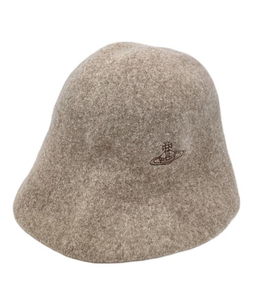 Vivienne Westwood（ヴィヴィアンウエストウッド）Vivienne Westwood (ヴィヴィアンウエストウッド) ラインORB刺繍バスククロッシェ ベージュ サイズ:M~Sの古着・服飾アイテム