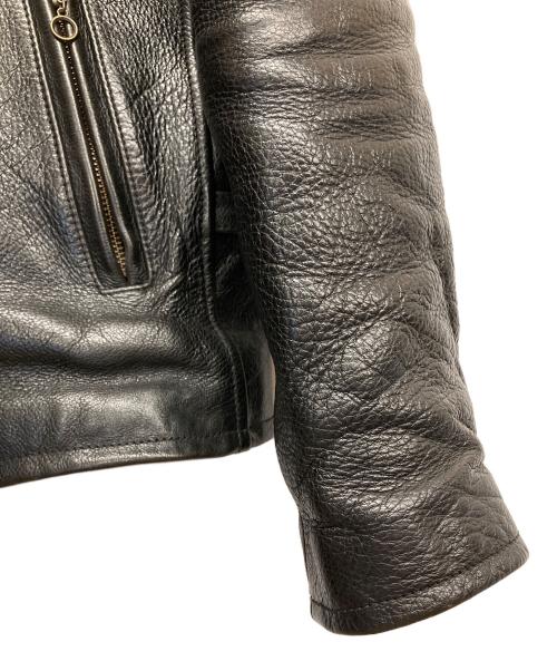 AVIREX（アヴィレックス）AVIREX (アヴィレックス) カウハイドシングルレザージャケット ブラック サイズ:42の古着・服飾アイテム
