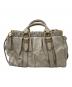 MIU MIU (ミュウミュウ) VITELLO LUX-2WAYバッグ カーキ：100000円
