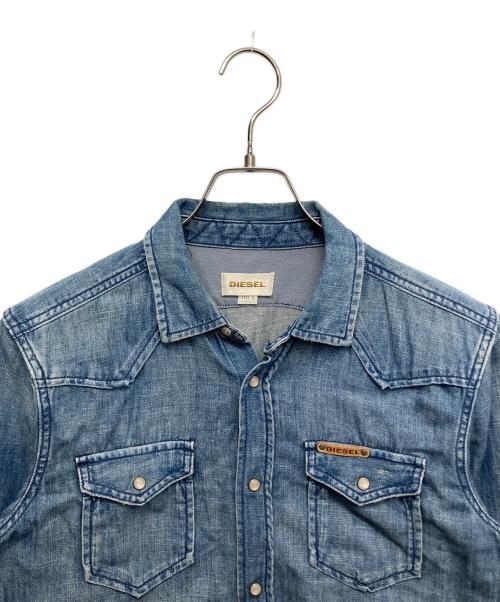 DIESEL（ディーゼル）DIESEL (ディーゼル) デニムウエスタンシャツ インディゴ サイズ:Sの古着・服飾アイテム