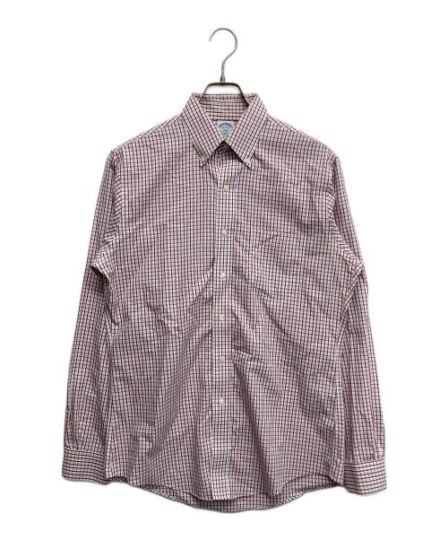 BROOKS BROTHERS（ブルックスブラザーズ）BROOKS BROTHERS (ブルックスブラザーズ) ボタンダウンシャツ ホワイト×レッド サイズ:15-4/5の古着・服飾アイテム