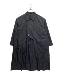 ISSEY MIYAKE（イッセイミヤケ）の古着「レイヤードデザインシングルコート」｜ブラック