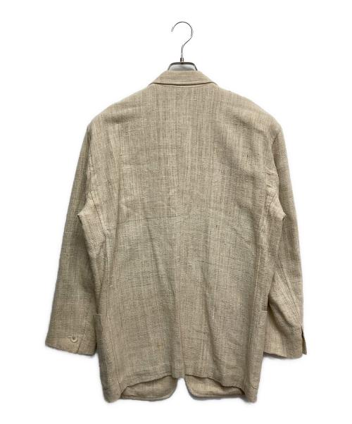 ISSEY MIYAKE MEN（イッセイミヤケメン）ISSEY MIYAKE MEN (イッセイミヤケメン) シルクツイードテーラードジャケット ベージュ サイズ:Mの古着・服飾アイテム