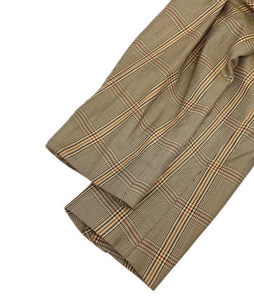 HERMES（エルメス）HERMES (エルメス) チェックテーラードジャケット ベージュ サイズ:50の古着・服飾アイテム