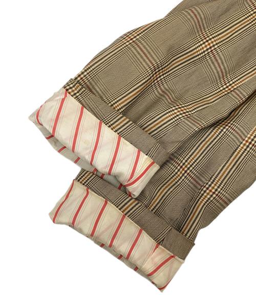 HERMES（エルメス）HERMES (エルメス) チェックテーラードジャケット ベージュ サイズ:50の古着・服飾アイテム