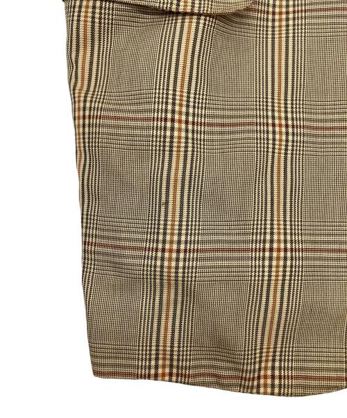HERMES（エルメス）HERMES (エルメス) チェックテーラードジャケット ベージュ サイズ:50の古着・服飾アイテム