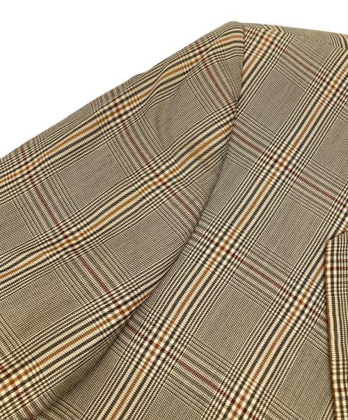 HERMES（エルメス）HERMES (エルメス) チェックテーラードジャケット ベージュ サイズ:50の古着・服飾アイテム
