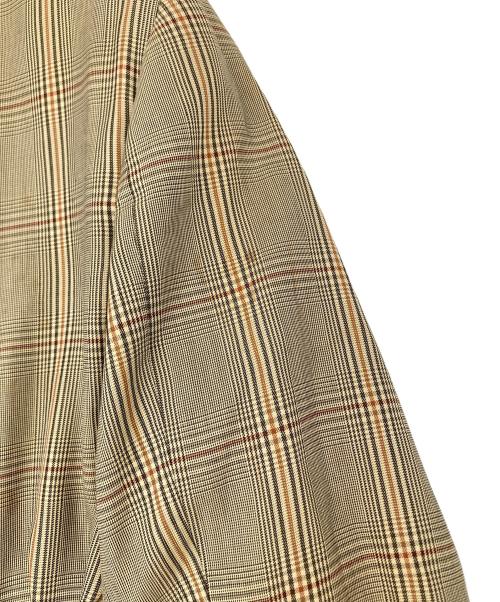 HERMES（エルメス）HERMES (エルメス) チェックテーラードジャケット ベージュ サイズ:50の古着・服飾アイテム