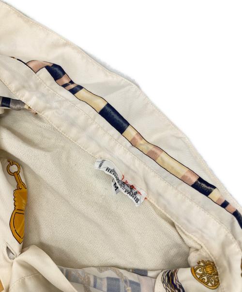 HERMES（エルメス）HERMES (エルメス) 異素材切替シャツブラウス ホワイト サイズ:Mの古着・服飾アイテム