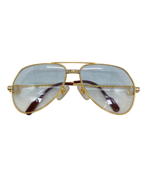 Cartier（カルティエ）Cartier (カルティエ) ティアドロップサングラス ブラウン サイズ:56□14の古着・服飾アイテム