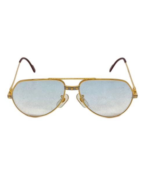 Cartier（カルティエ）Cartier (カルティエ) ティアドロップサングラス ブラウン サイズ:56□14の古着・服飾アイテム