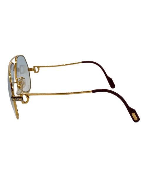 Cartier（カルティエ）Cartier (カルティエ) ティアドロップサングラス ブラウン サイズ:56□14の古着・服飾アイテム