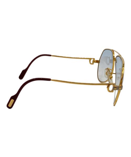 Cartier（カルティエ）Cartier (カルティエ) ティアドロップサングラス ブラウン サイズ:56□14の古着・服飾アイテム