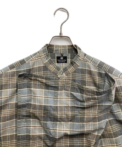 ISSEY MIYAKE the shirts（イッセイミヤケザシャツ）ISSEY MIYAKE the shirts (イッセイミヤケザシャツ) フロントラップチェックシャツ グレー サイズ:Mの古着・服飾アイテム