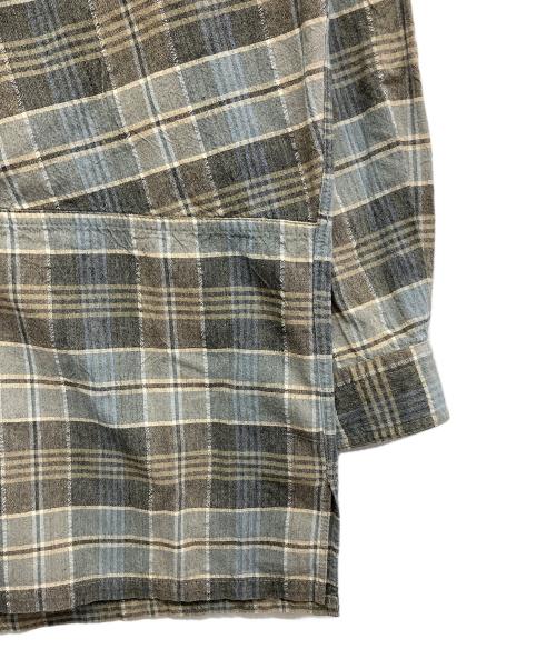ISSEY MIYAKE the shirts（イッセイミヤケザシャツ）ISSEY MIYAKE the shirts (イッセイミヤケザシャツ) フロントラップチェックシャツ グレー サイズ:Mの古着・服飾アイテム