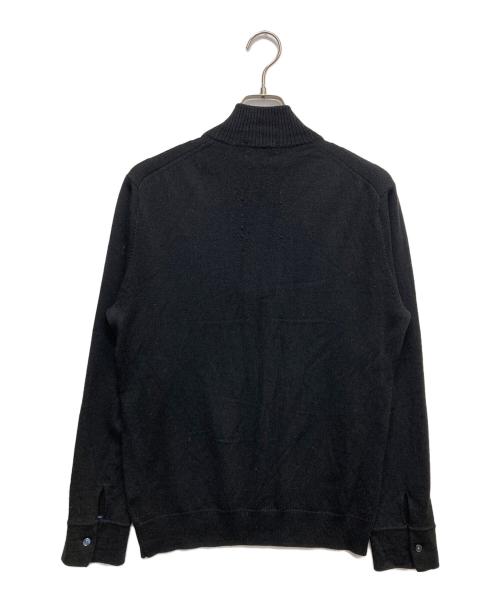 BURBERRY BLACK LABEL（バーバリーブラックレーベル）BURBERRY BLACK LABEL (バーバリーブラックレーベル) ハーフジップニット ブラック サイズ:2の古着・服飾アイテム