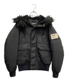 DIESEL（ディーゼル）の古着「フーデッドパフジャケット」｜ブラック