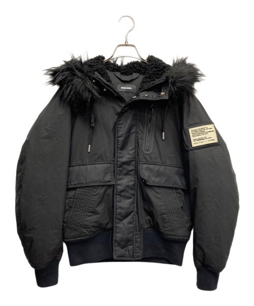 DIESEL（ディーゼル）DIESEL (ディーゼル) フーデッドパフジャケット ブラック サイズ:Mの古着・服飾アイテム