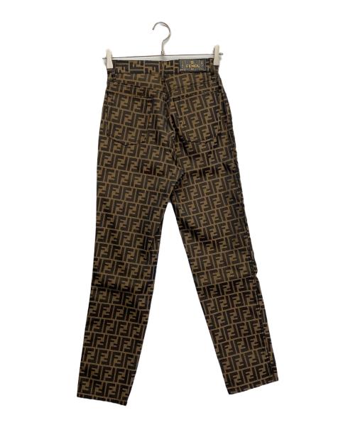 FENDI（フェンディ）FENDI (フェンディ) ズッカ柄テーパードパンツ ブラウン サイズ:27の古着・服飾アイテム