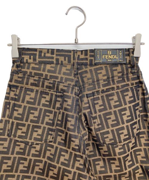 FENDI（フェンディ）FENDI (フェンディ) ズッカ柄テーパードパンツ ブラウン サイズ:27の古着・服飾アイテム