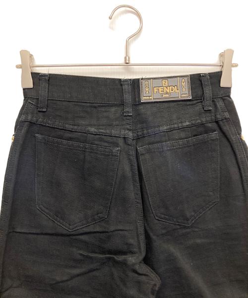 FENDI（フェンディ）FENDI (フェンディ) ズッカ柄テーパードパンツ ブラック サイズ:27の古着・服飾アイテム