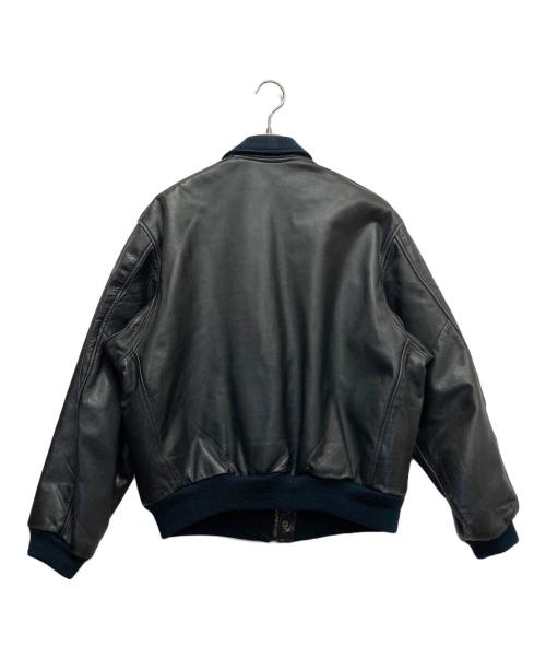 CHEVIGNON（シェビニオン）CHEVIGNON (シェビニオン) 短丈レザーブルゾン ブラック サイズ:Lの古着・服飾アイテム