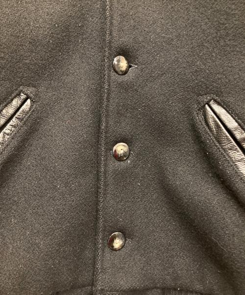 skookum（スクーカム）skookum (スクーカム) 切替レザースタジャン ブラック サイズ:34の古着・服飾アイテム