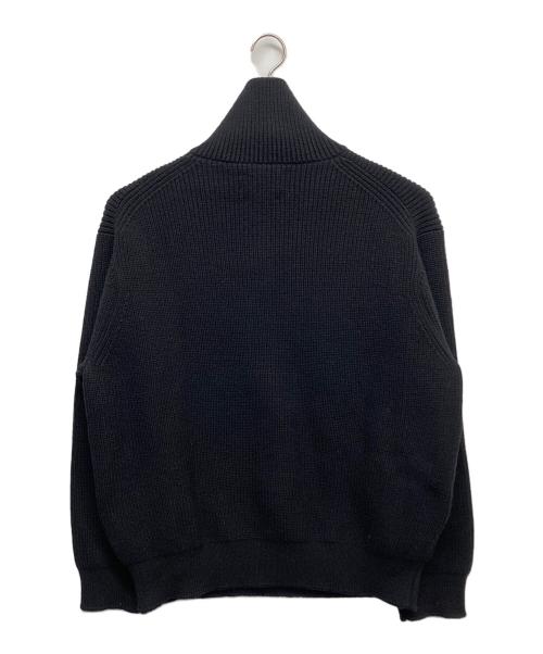 YOKE（ヨーク）YOKE (ヨーク) 3/4 FRONT ZIP HIGHNECK RIB SWEATER ブラック サイズ:3の古着・服飾アイテム