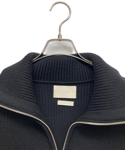YOKE（ヨーク）YOKE (ヨーク) 3/4 FRONT ZIP HIGHNECK RIB SWEATER ブラック サイズ:3の古着・服飾アイテム