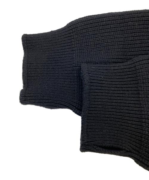 YOKE（ヨーク）YOKE (ヨーク) 3/4 FRONT ZIP HIGHNECK RIB SWEATER ブラック サイズ:3の古着・服飾アイテム