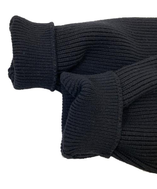 YOKE（ヨーク）YOKE (ヨーク) 3/4 FRONT ZIP HIGHNECK RIB SWEATER ブラック サイズ:3の古着・服飾アイテム