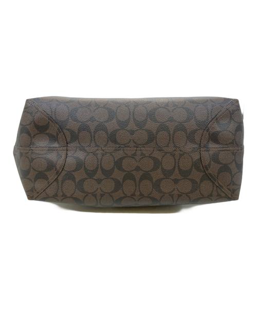 COACH（コーチ）COACH (コーチ) シグネチャートートバッグ ブラック×ブラウンの古着・服飾アイテム