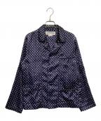 COMME des GARCONS GIRLコムデギャルソンガール）の古着「ドットブラウス」｜ネイビー