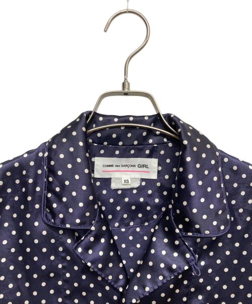 COMME des GARCONS GIRL（コムデギャルソンガール）COMME des GARCONS GIRL (コムデギャルソンガール) ドットブラウス ネイビー サイズ:XSの古着・服飾アイテム
