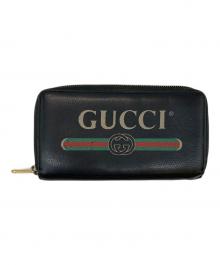 GUCCI（グッチ）の古着「GG ロゴラウンドファスナー長財布」｜ブラック